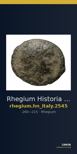 Rhegium Historia Numorum Italy 2545 — CANOA