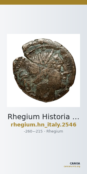 Rhegium Historia Numorum Italy 2546 — CANOA