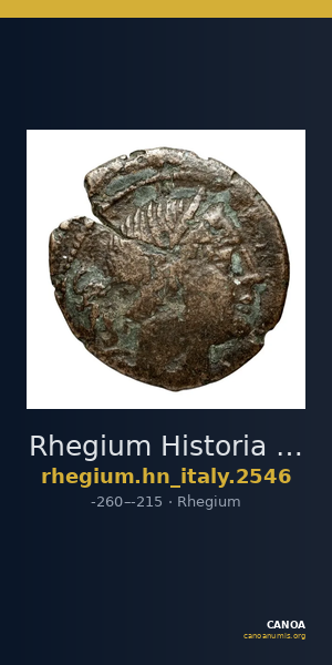 Rhegium Historia Numorum Italy 2546 — CANOA
