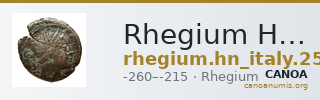 Rhegium Historia Numorum Italy 2546 — CANOA