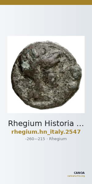 Rhegium Historia Numorum Italy 2547 — CANOA