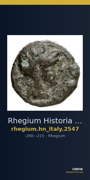 Rhegium Historia Numorum Italy 2547 — CANOA