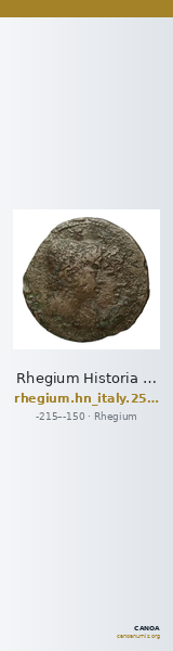 Rhegium Historia Numorum Italy 2553 — CANOA