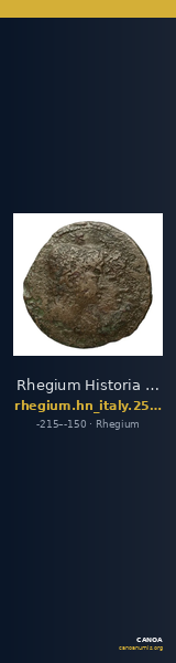 Rhegium Historia Numorum Italy 2553 — CANOA