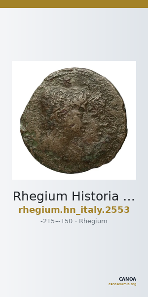 Rhegium Historia Numorum Italy 2553 — CANOA