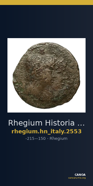 Rhegium Historia Numorum Italy 2553 — CANOA