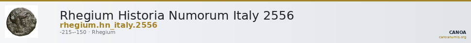 Rhegium Historia Numorum Italy 2556 — CANOA