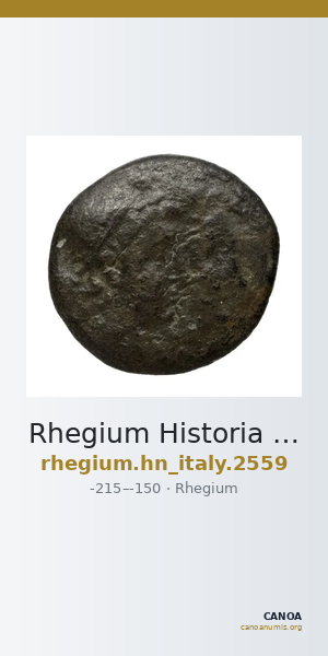 Rhegium Historia Numorum Italy 2559 — CANOA