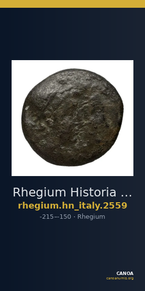 Rhegium Historia Numorum Italy 2559 — CANOA