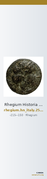 Rhegium Historia Numorum Italy 2563 — CANOA
