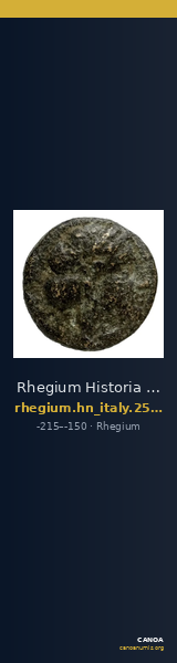 Rhegium Historia Numorum Italy 2563 — CANOA