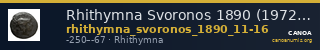 Rhithymna Svoronos 1890 (1972) 11-16 — CANOA