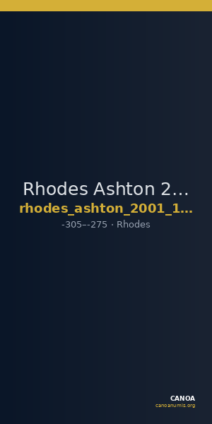 Rhodes Ashton 2001 165-7 — CANOA