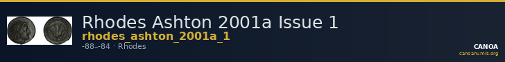 Rhodes Ashton 2001a Issue 1 — CANOA