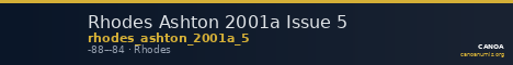 Rhodes Ashton 2001a Issue 5 — CANOA