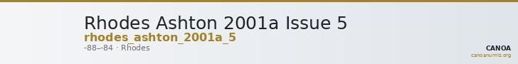 Rhodes Ashton 2001a Issue 5 — CANOA