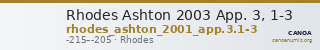 Rhodes Ashton 2003 App. 3, 1-3 — CANOA