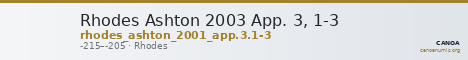 Rhodes Ashton 2003 App. 3, 1-3 — CANOA