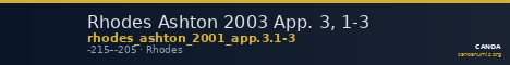 Rhodes Ashton 2003 App. 3, 1-3 — CANOA