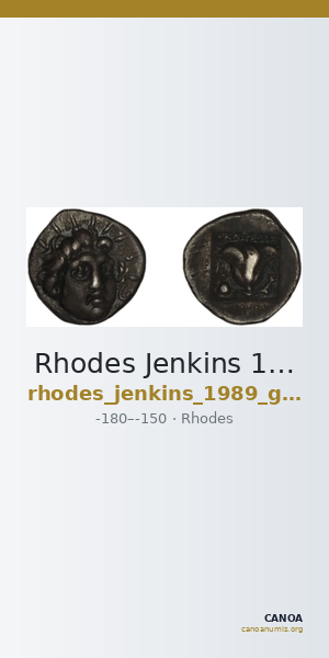 Rhodes Jenkins 1989 Group B hemidrachms — CANOA