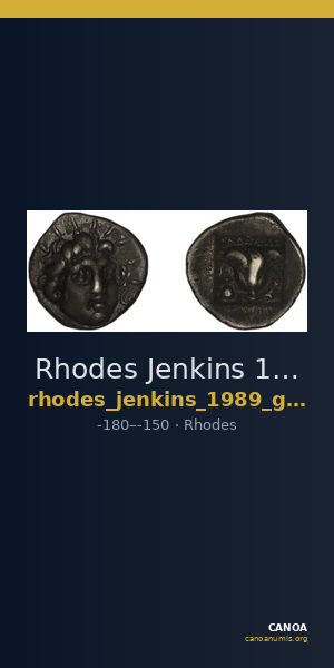 Rhodes Jenkins 1989 Group B hemidrachms — CANOA