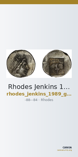 Rhodes Jenkins 1989 Group E drachms — CANOA