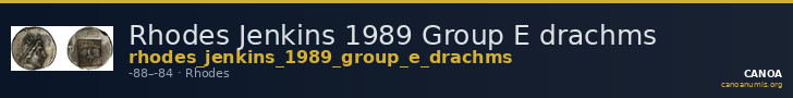 Rhodes Jenkins 1989 Group E drachms — CANOA