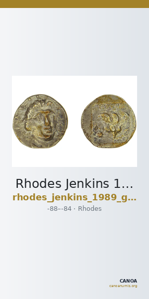 Rhodes Jenkins 1989 Group E hemidrachms — CANOA