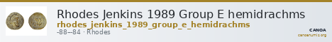 Rhodes Jenkins 1989 Group E hemidrachms — CANOA