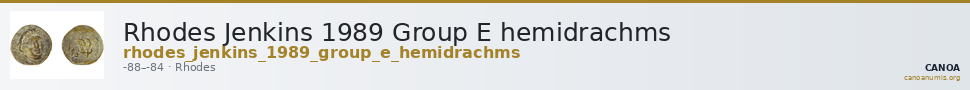 Rhodes Jenkins 1989 Group E hemidrachms — CANOA