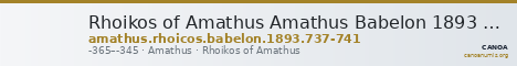 Rhoikos of Amathus Amathus Babelon 1893 737-741 — CANOA