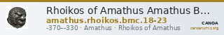 Rhoikos of Amathus Amathus BMC Amathus 18-23 — CANOA
