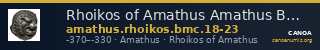 Rhoikos of Amathus Amathus BMC Amathus 18-23 — CANOA
