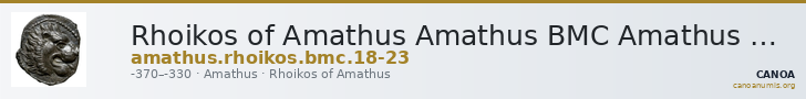 Rhoikos of Amathus Amathus BMC Amathus 18-23 — CANOA