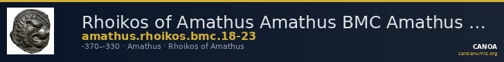Rhoikos of Amathus Amathus BMC Amathus 18-23 — CANOA