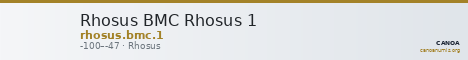 Rhosus BMC Rhosus 1 — CANOA
