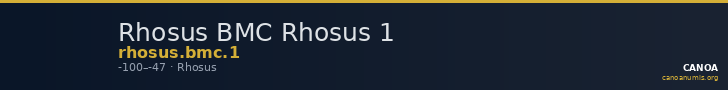 Rhosus BMC Rhosus 1 — CANOA