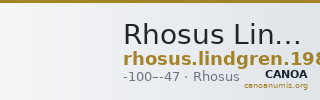 Rhosus Lindgren 1985 2117 — CANOA