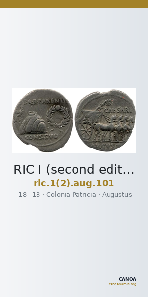 RIC I (second edition) Augustus 101 — CANOA