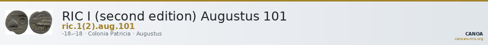 RIC I (second edition) Augustus 101 — CANOA