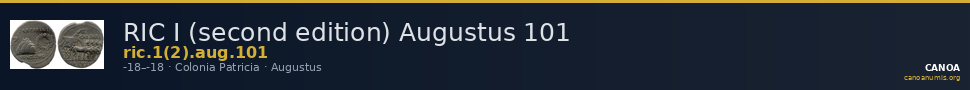 RIC I (second edition) Augustus 101 — CANOA