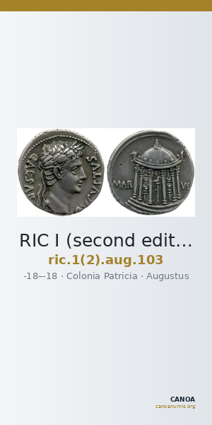 RIC I (second edition) Augustus 103 — CANOA