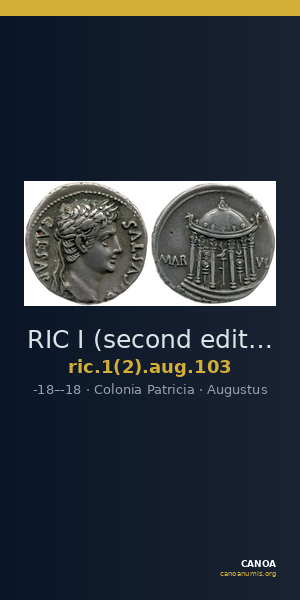 RIC I (second edition) Augustus 103 — CANOA