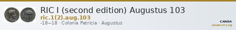 RIC I (second edition) Augustus 103 — CANOA
