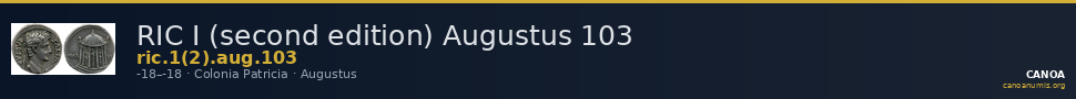 RIC I (second edition) Augustus 103 — CANOA