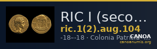 RIC I (second edition) Augustus 104 — CANOA