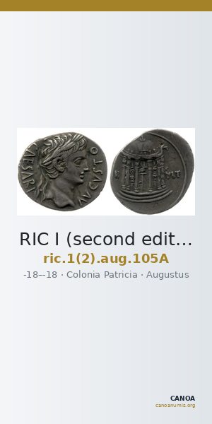 RIC I (second edition) Augustus 105A — CANOA