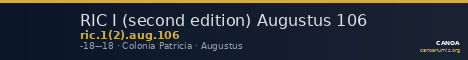 RIC I (second edition) Augustus 106 — CANOA