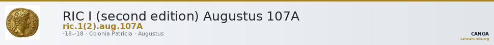 RIC I (second edition) Augustus 107A — CANOA