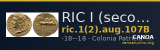 RIC I (second edition) Augustus 107B — CANOA